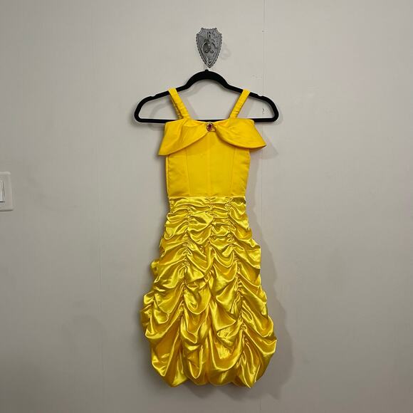 JerrisApparel Girl 4-5 ball gown Belle Beauty and the Best yellow Disney formal - Picture 1 of 8